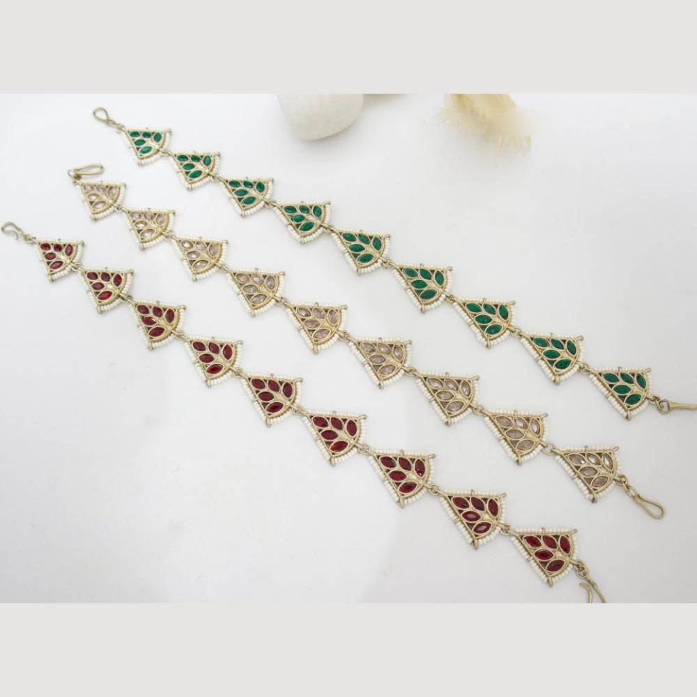 JCM Stylish Crystal Stones and Pearls Sheeshphool