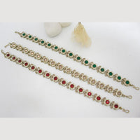 JCM Stylish Crystal Stones and Pearls Sheeshphool 