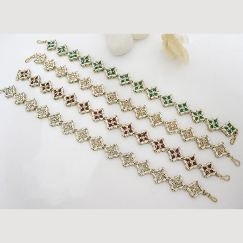 JCM Stylish Crystal Stones and Pearls Sheeshphool