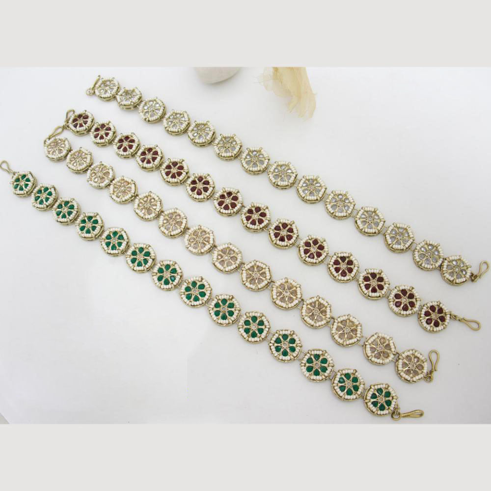 JCM Stylish Crystal Stones and Pearls Sheeshphool