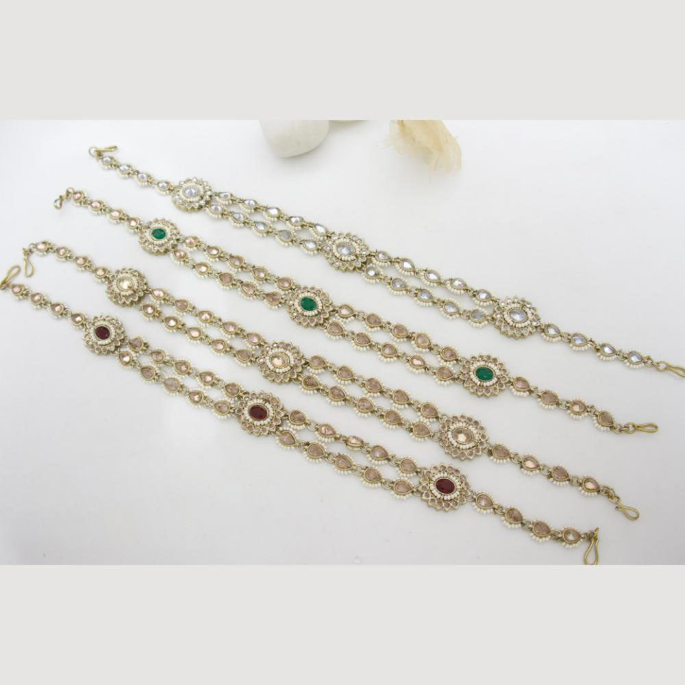JCM Stylish Crystal Stones and Pearls Sheeshphool