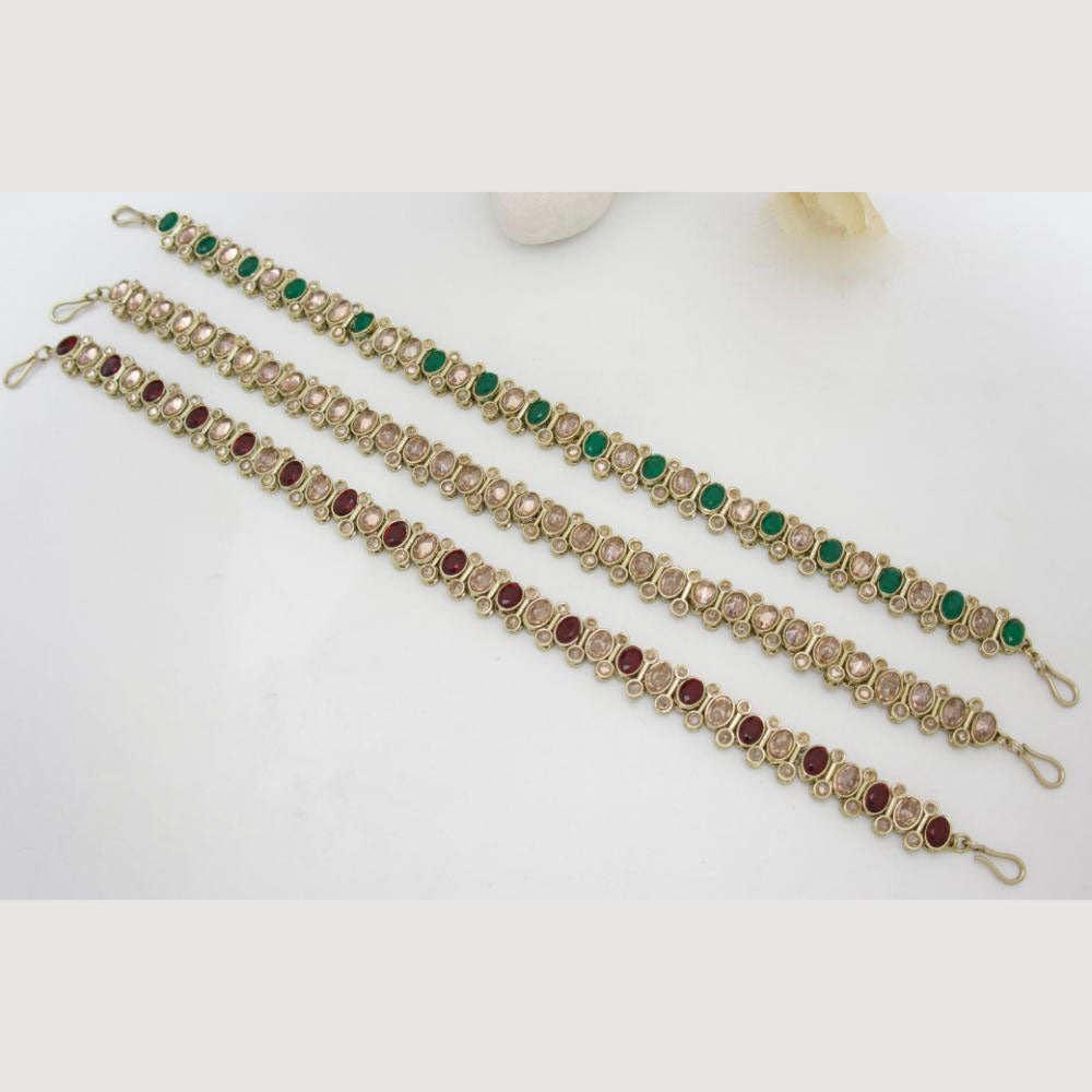 JCM Stylish Crystal Stones and Pearls Sheeshphool