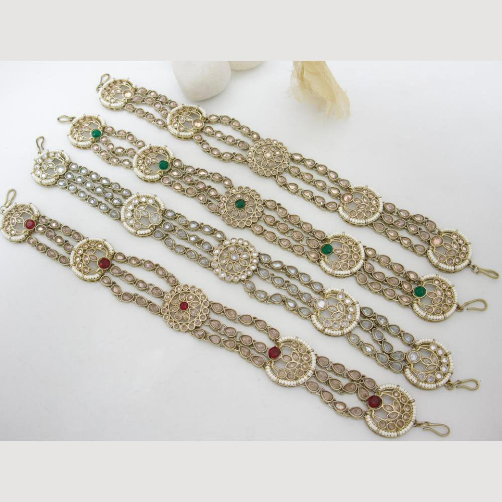 JCM Stylish Crystal Stones and Pearls Sheeshphool