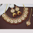 JCM Classic Crystal Stone And Pearls Royal Look Necklace Set