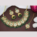JCM Classic Crystal Stone And Pearls Royal Look Necklace Set