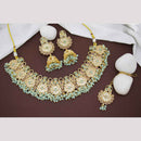 JCM Classic Crystal Stone And Pearls Royal Look Necklace Set
