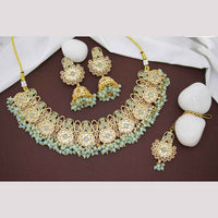 JCM Classic Crystal Stone And Pearls Royal Look Necklace Set