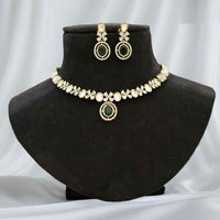 JCM Polki Kundan And American Diamond Necklace Set 