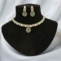 JCM Polki Kundan And American Diamond Necklace Set