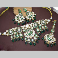 JCM Polki Kundan Stone And Beads Meenakari Choker Necklace Set