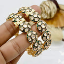 JCM Polki Kundan Stone Openable Bangles Set