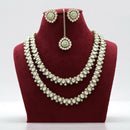JCM Kundan Stone Double Layer Necklace Set