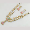 JCM Polki Kundan Stone Necklace Set
