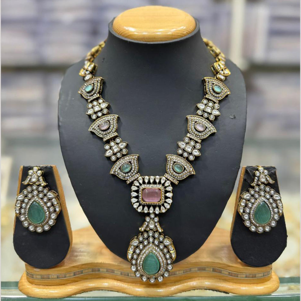 JCM Kundan Stone Necklace Set