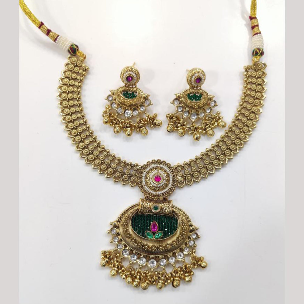 JCM Kundan Stone Necklace Set