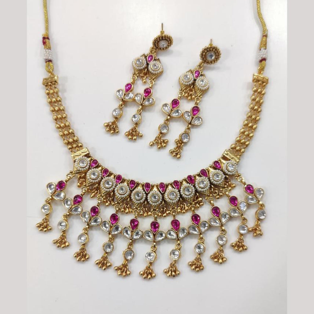 JCM Kundan Stone Necklace Set