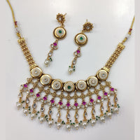 JCM Kundan And Pearl Necklace Set