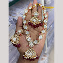 JCM Polki Kundan Stone Necklace Set