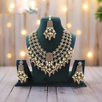 JCM Kundan Pearl And Beads Necklace Set
