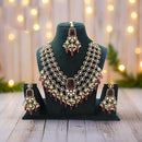 JCM Kundan Pearl And Beads Necklace Set