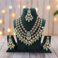 JCM Kundan Pearl And Beads Necklace Set