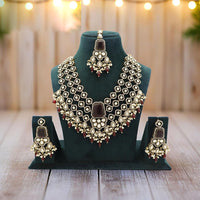 JCM Kundan Pearl And Beads Necklace Set