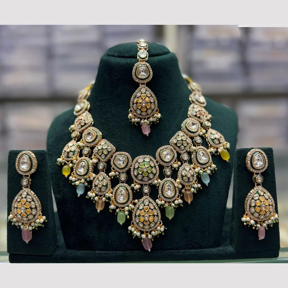 JCM Traditional Kundan Beads Set – Ideal for Weddings, Parties & Celebrations