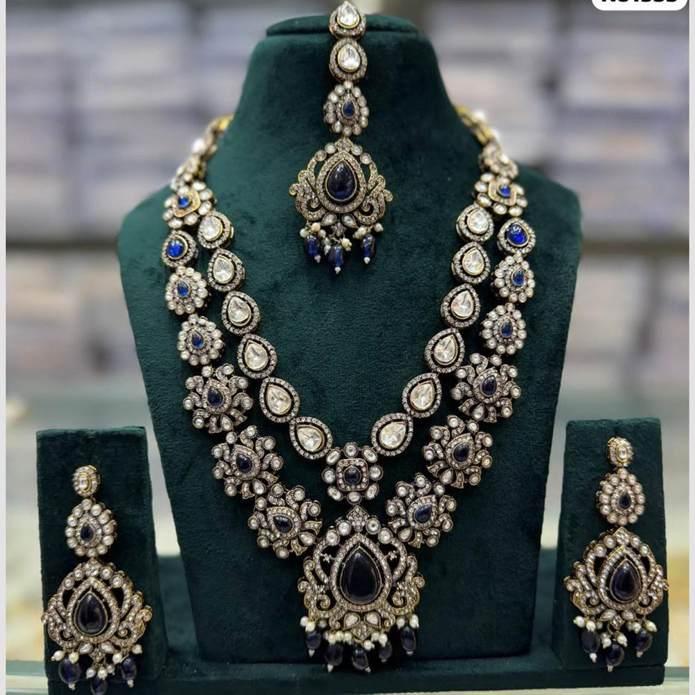 JCM Traditional Kundan & Austrian Stone Necklace Set – Ethnic Jewelry for Women