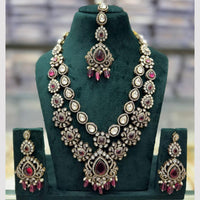 JCM Traditional Kundan & Austrian Stone Necklace Set – Ethnic Jewelry for Women