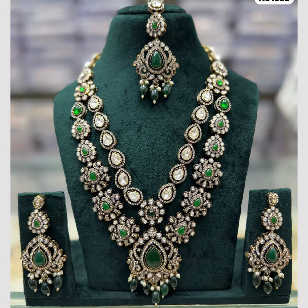 JCM Traditional Kundan & Austrian Stone Necklace Set – Ethnic Jewelry for Women