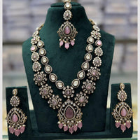 JCM Traditional Kundan & Austrian Stone Necklace Set – Ethnic Jewelry for Women
