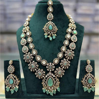 JCM Traditional Kundan & Austrian Stone Necklace Set – Ethnic Jewelry for Women