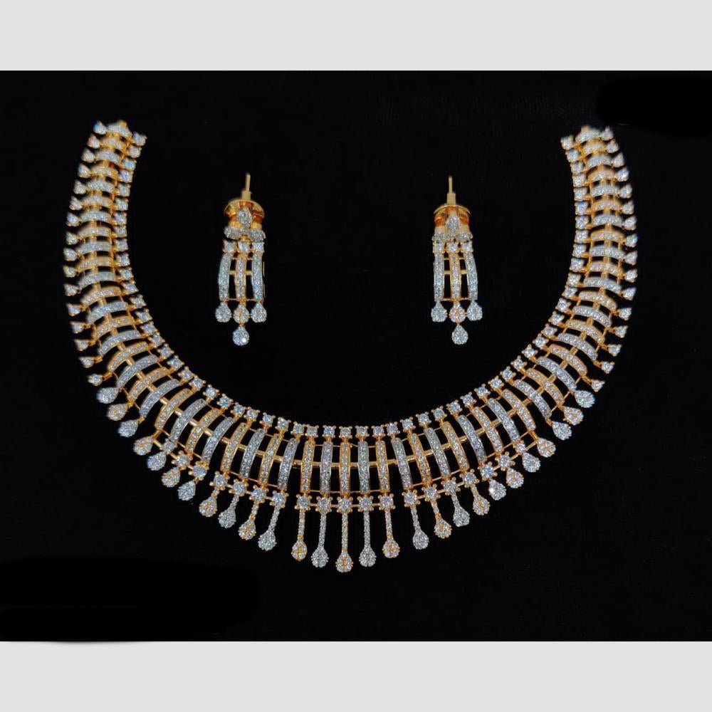 JCM American Diamond Necklace Set – Stylish Modern Jewellery for Every Occasion