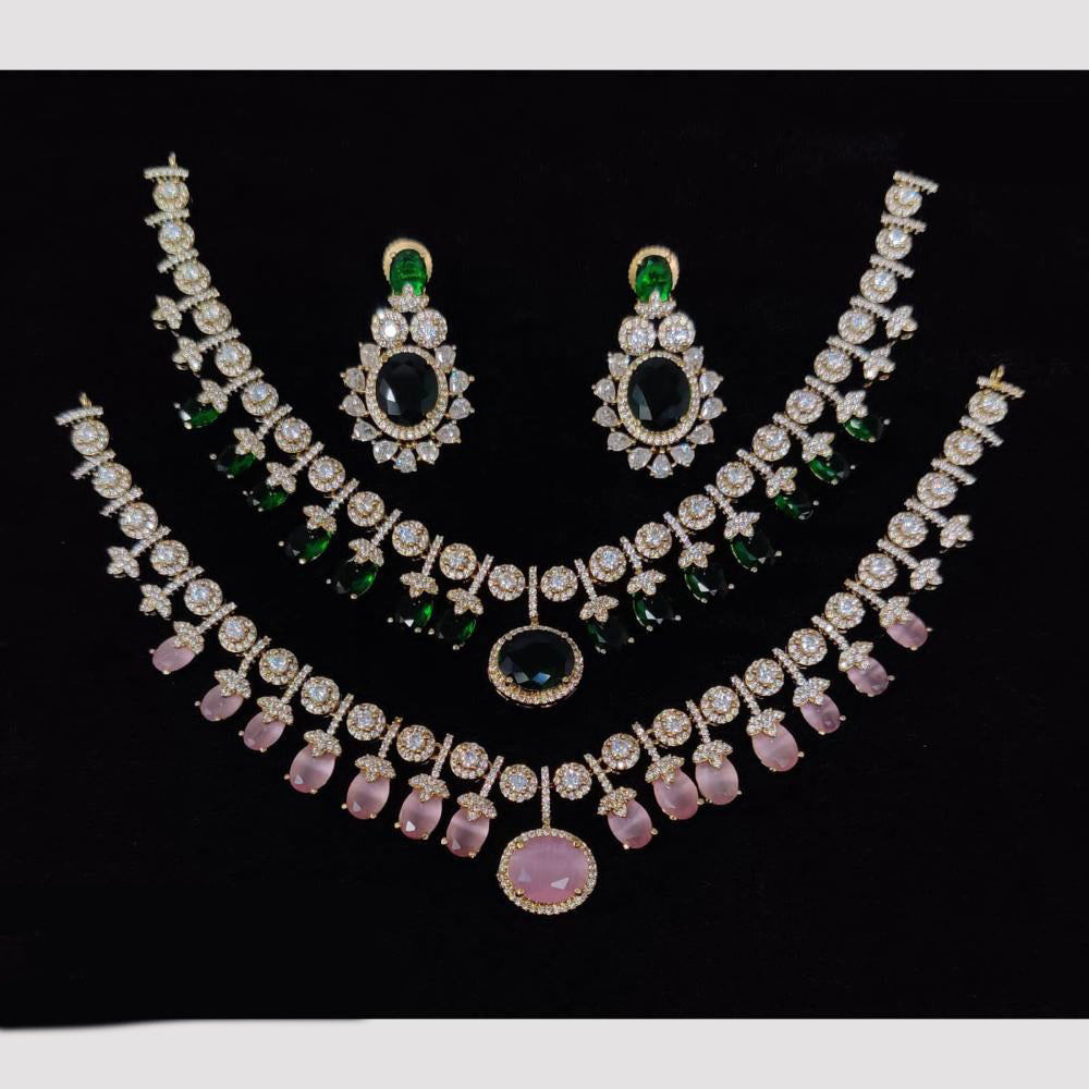 JCM Color-Accent Austrain stone  Necklace Set – Vibrant & Stylish