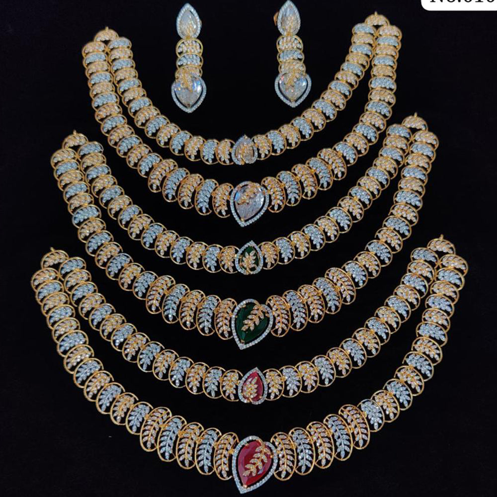 JCM Color-Accent Austrain stone  Necklace Set