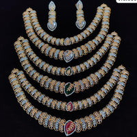 JCM Color-Accent Austrain stone  Necklace Set
