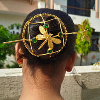 JCM Dragon Fly Hair Bun Pin  – Secure Hold for Updo Hairstyles