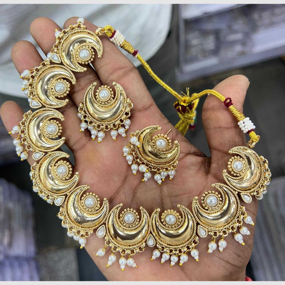 JCM Designer Pota Stone Necklace – Elegant Indian Jewelry Set