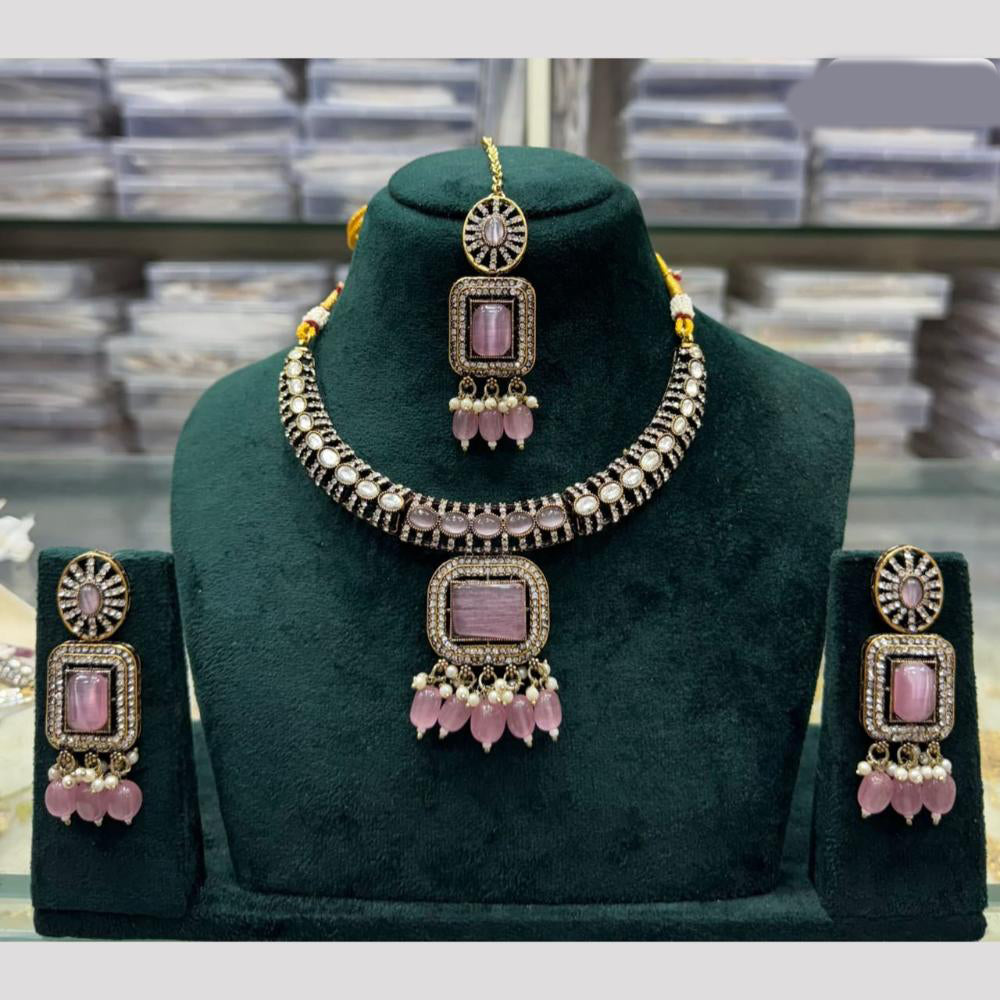 JCM Noor-e-Nazakat Midnight Stone Necklace Set