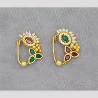 JCM Pearl Petal Ethnic Nath Nose Rings