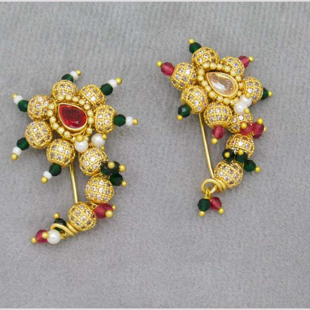JCM  Golden Aura Nath Nose Ring