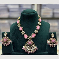 JCM Kundan And Beads Necklace With Pearl Droping