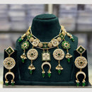 JCM Kundan And Beads Necklace With Pearl Droping