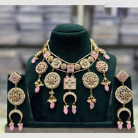 JCM Kundan And Beads Necklace With Pearl Droping