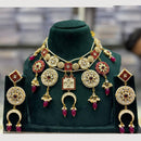 JCM Kundan And Beads Necklace With Pearl Droping