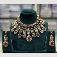 JCM Kundan And Crystal Stone Necklace Set 