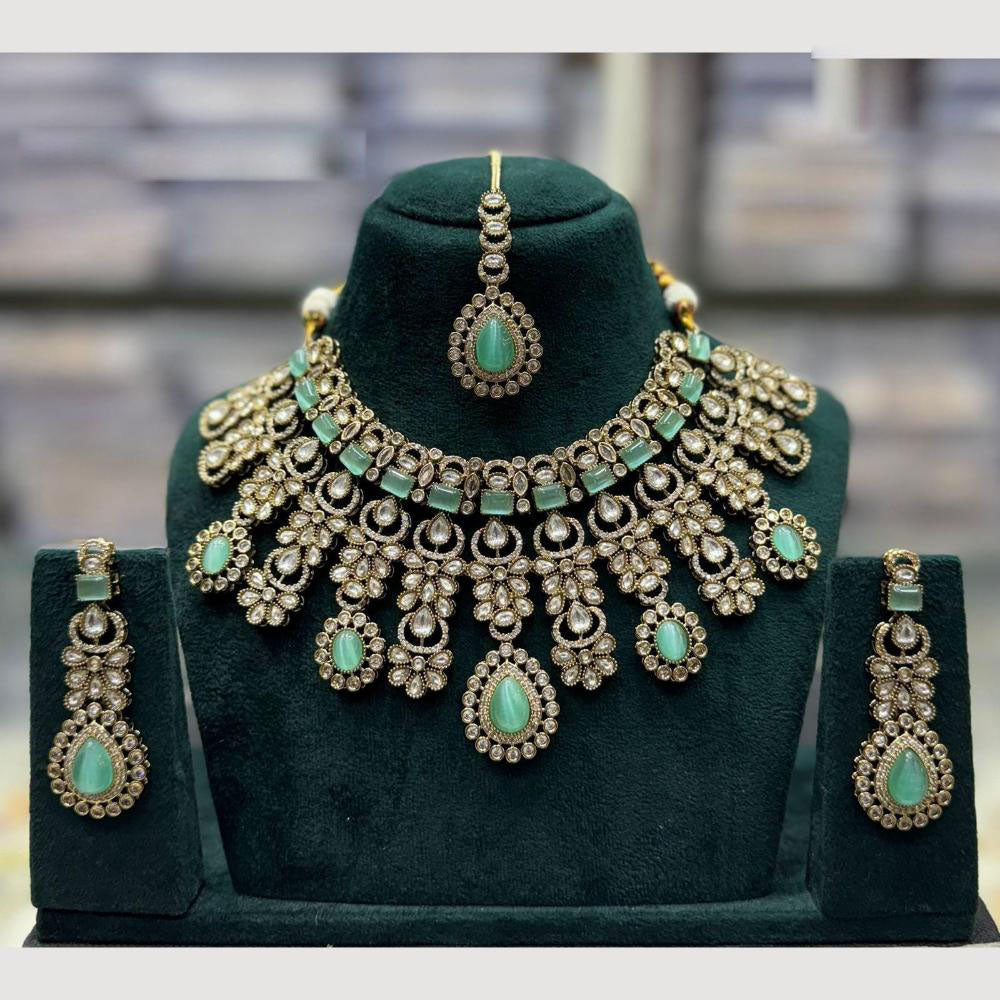 JCM Kundan And Crystal Stone Necklace Set