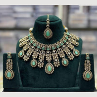 JCM Kundan And Crystal Stone Necklace Set