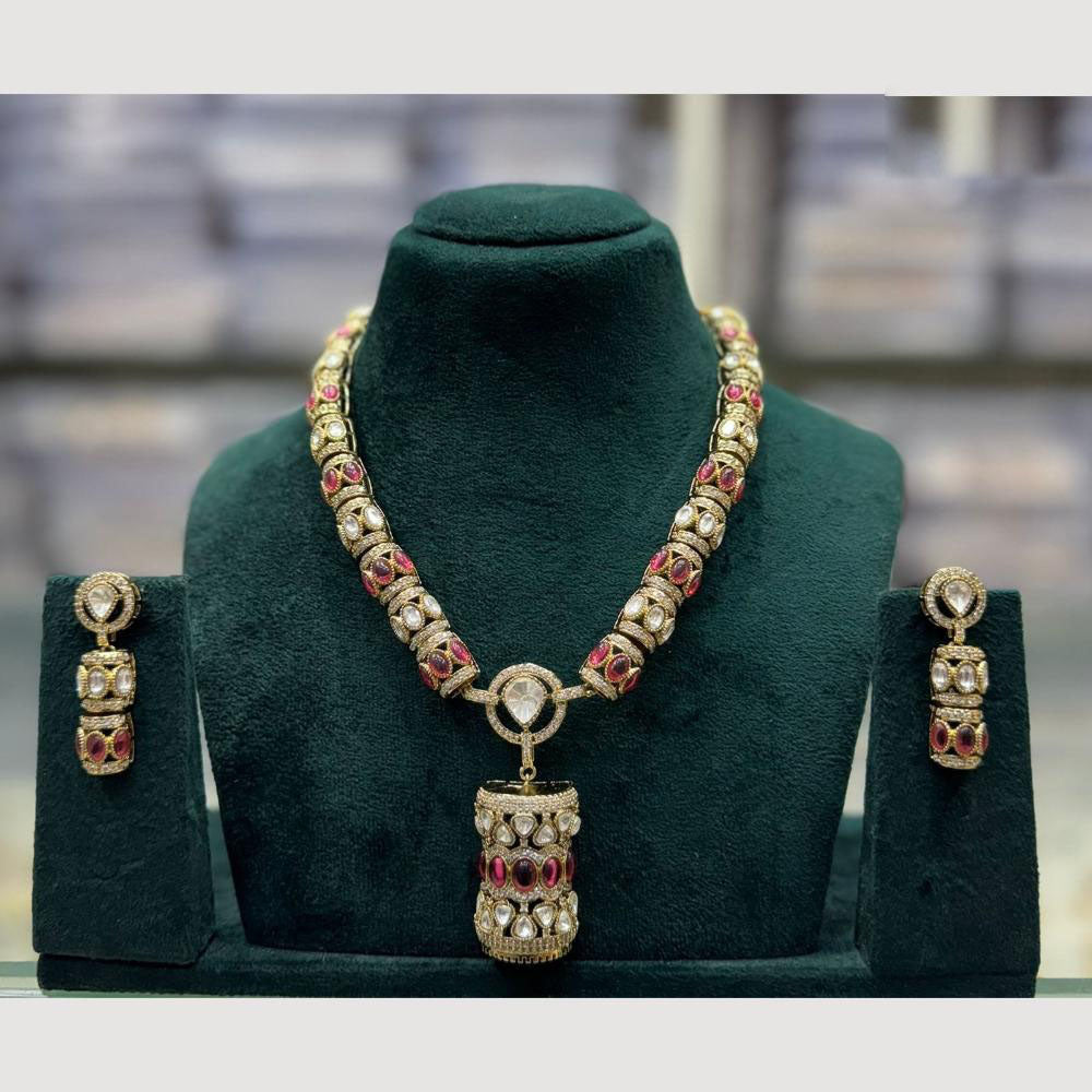 JCM Kundan Stone Necklace Set