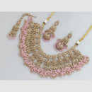 JCM Traditional Austrian Stones & Pearl Beaded Necklace Set with Maang Tikka